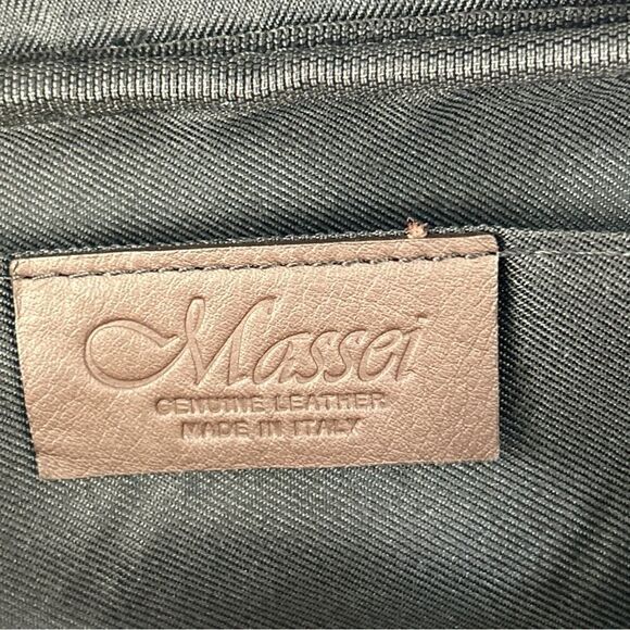 Massei Genuine Leather Simon Luxury Men's Toiletry Bag Brown - Made in Italy - Picture 10 of 10